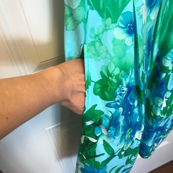 Nine West Floral A-line Sleeveles Dress Size 4 - Picture 14 of 16